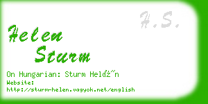 helen sturm business card